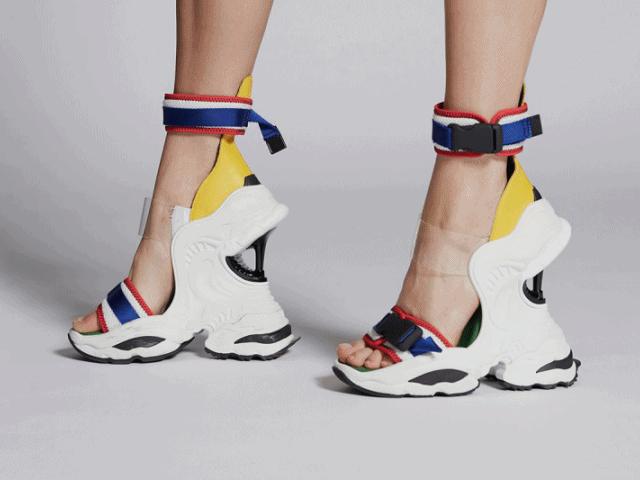 Xu hướng thời trang - Giày cao gót lai sneaker "siêu tưởng" của Dsquared2