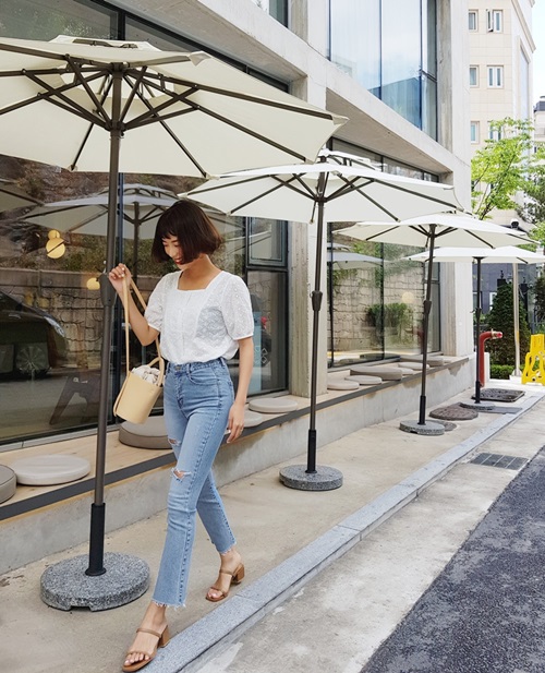 Che tay, vai mỡ nhờ váy áo cổ vuông xinh xắn - 5