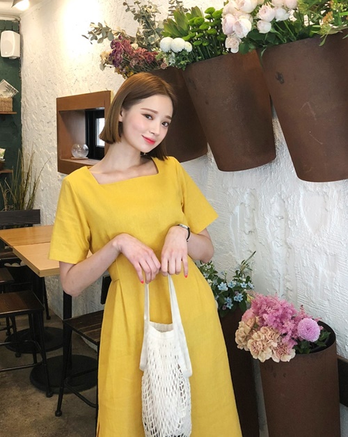 Che tay, vai mỡ nhờ váy áo cổ vuông xinh xắn - 12