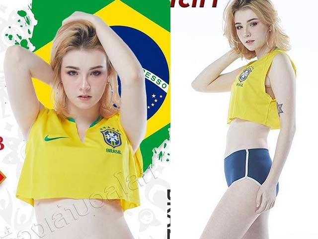 Người mẫu - Hoa hậu - Bị bắt vì cá độ World Cup, "nữ thần Thái Lan" vẫn tung ảnh thời trang cổ vũ Brazil