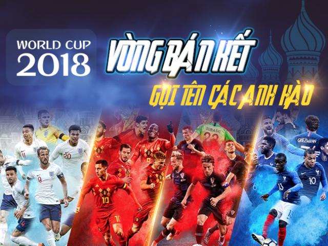 Bóng đá - World Cup 2018- Vòng bán kết gọi tên các anh hào !