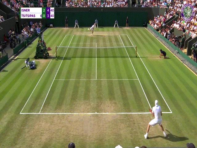 Thể thao - Clip hot Wimbledon: Federer - Nadal mất hình vì người Hy Lạp "biết bay"