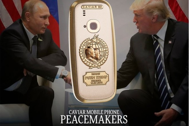 Nokia 3310 bản Putin-Trump bằng titan và vàng 24K giá siêu đắt - 1