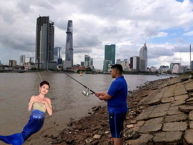 Ở hồ sao lại câu được cá &#34;đại dương&#34; thế này?