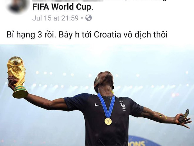 Công nghệ thông tin - Dân mạng chúc mừng Pháp vô địch World Cup 2018, tiếc cho Croatia