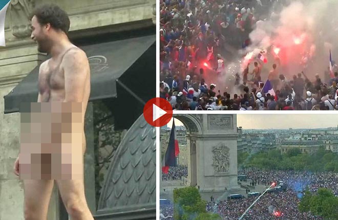 Ấn tượng World Cup 16/7: Fan cuồng cởi sạch, Pháp – Croatia hai nửa thế giới - 1