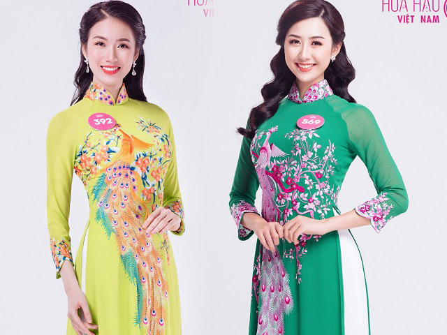 Thí sinh Hoa hậu Việt Nam (miền Bắc) mặc áo dài thanh lịch