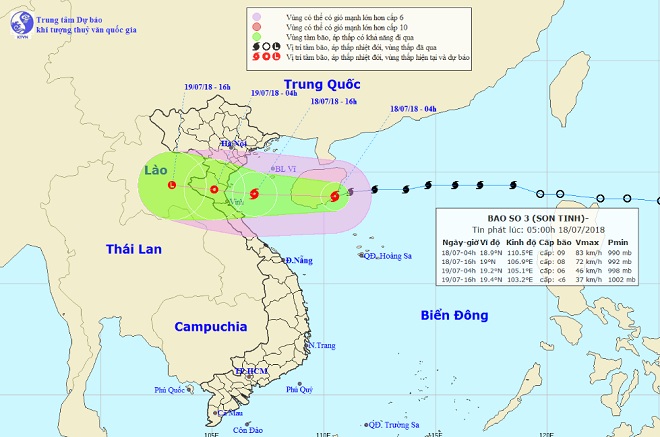 Bão số 3 tăng cấp, di chuyển với tốc độ chóng mặt vào bờ biển Thái Bình - Hà Tĩnh - 1