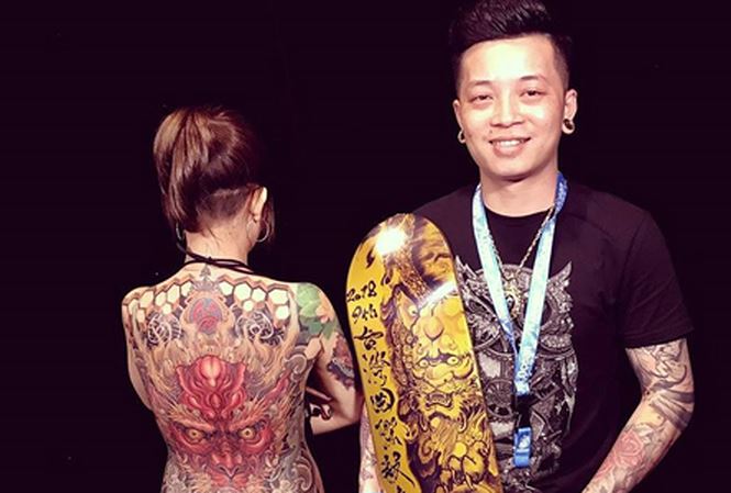 Xăm trên cơ thể vợ, chàng trai Việt giành giải nhất Nghệ sĩ tattoo châu Á - 1