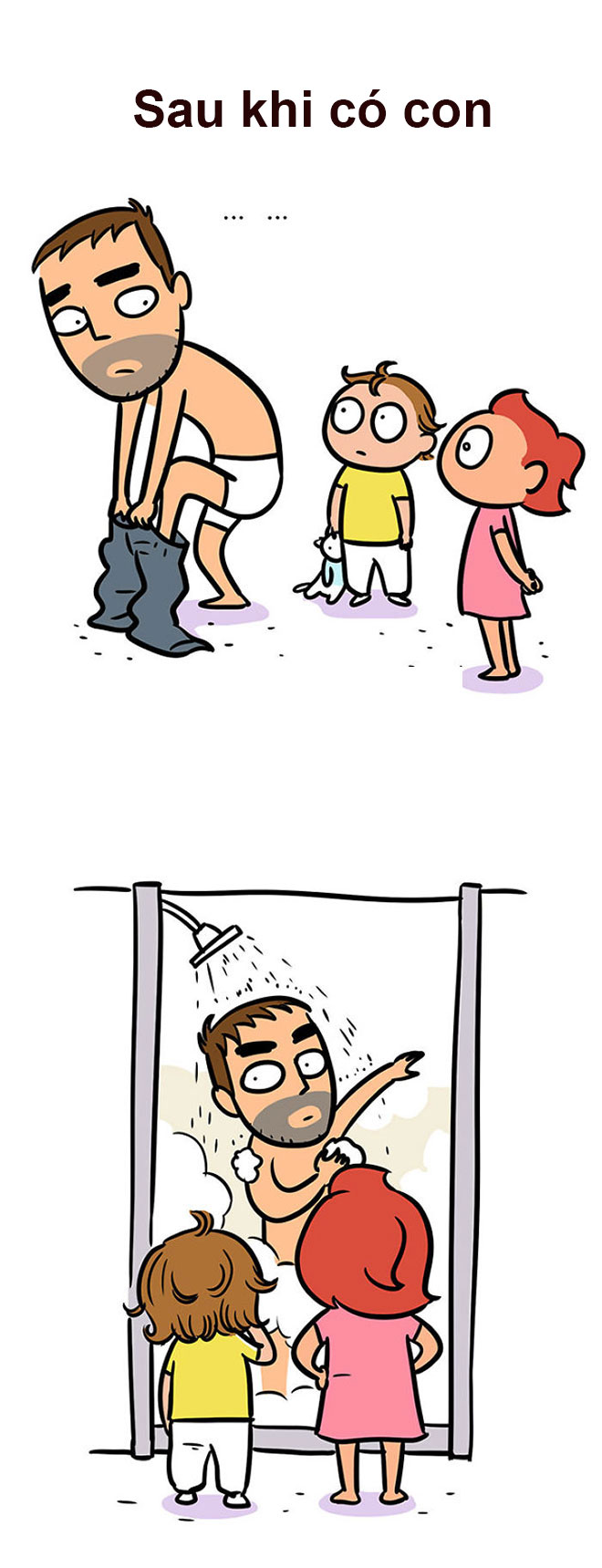 Đàn ông trước và sau khi có con khác nhau thế nào! - 7