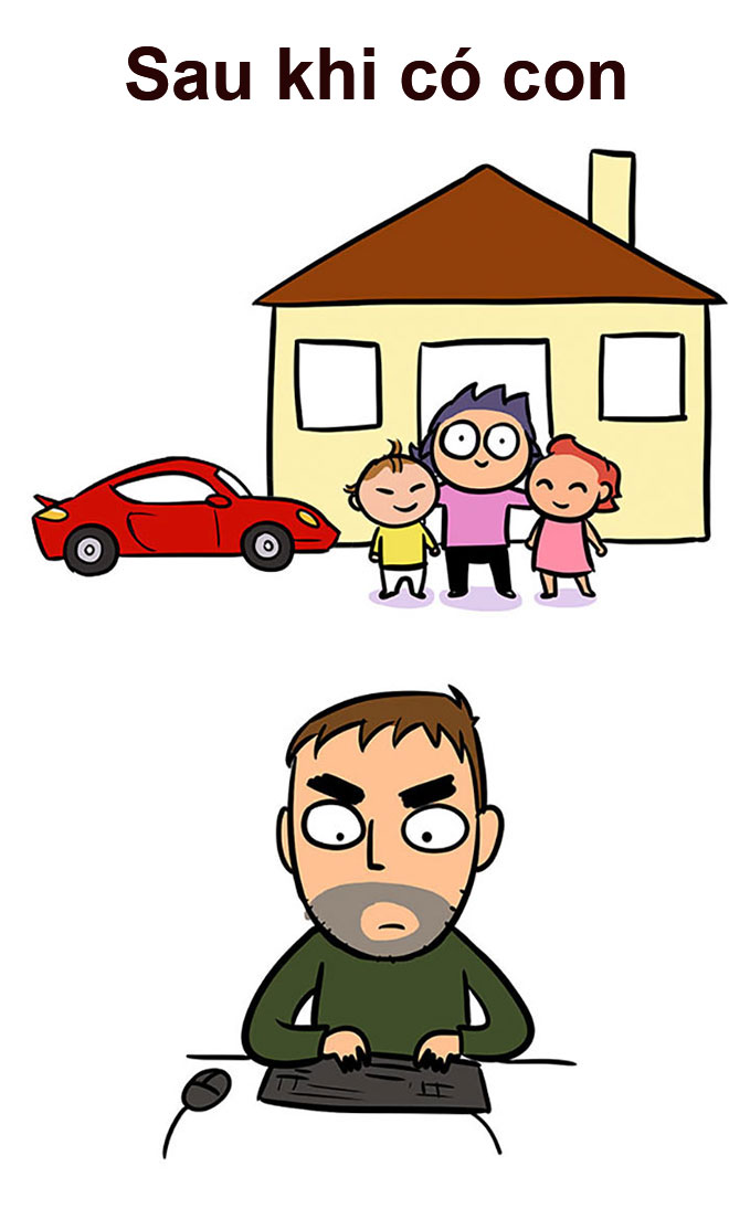Đàn ông trước và sau khi có con khác nhau thế nào! - 7