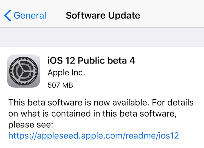 Apple chính thức tung ra iOS 12 public beta 4 - 1