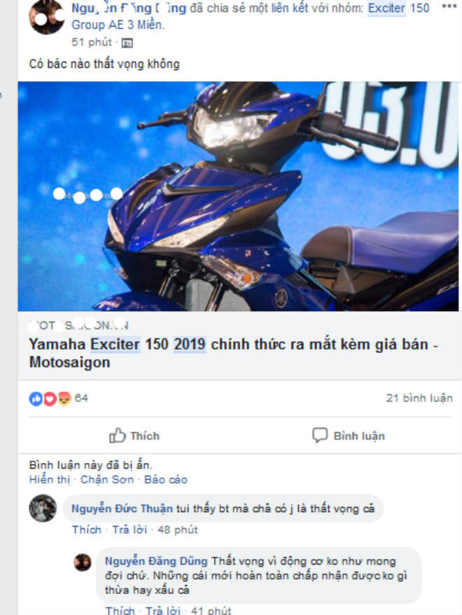 Phản ứng của dân mạng khi 2019 Yamaha Exciter trình làng - 1