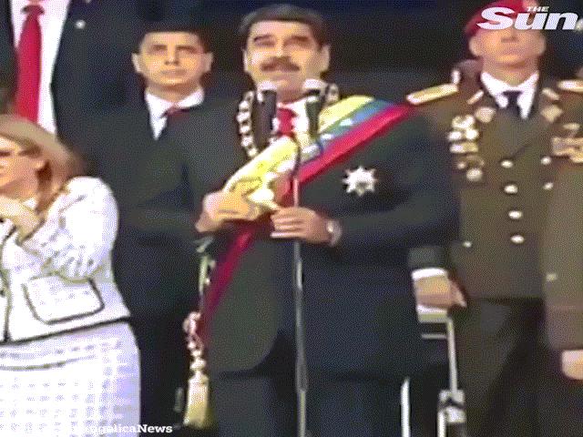 Khoảnh khắc Tổng thống Venezuela bị ám sát hụt trên sóng trực tiếp