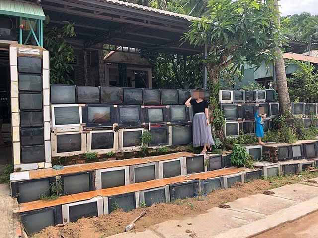 Ngôi nhà sử dụng hàng rào từ tivi cũ ở Việt Nam lên sóng báo nước ngoài - 1