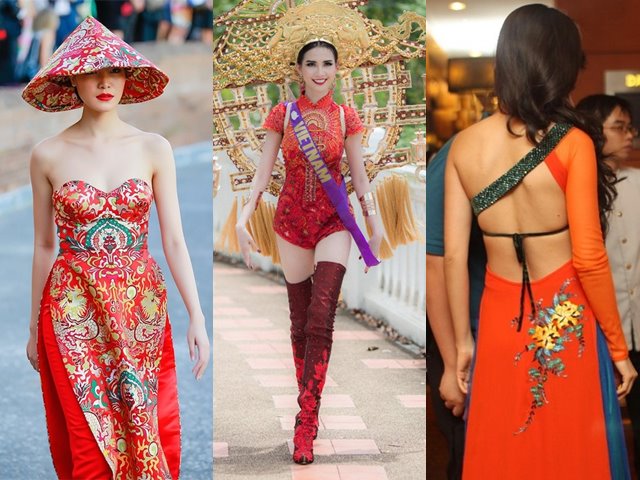 Áo dài Việt lai áo tắm, cúp ngực, hở lưng: Phản cảm, lố lăng?