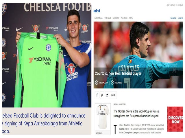 CHÍNH THỨC: Chelsea nổ ”bom tấn” Kepa 72 triệu bảng, Courtois đến Real