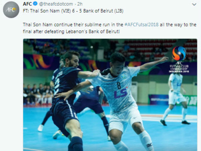 Bóng đá - Thái Sơn Nam vào CK futsal châu Á: AFC kinh ngạc, fan Thái gọi "Vua ASEAN"
