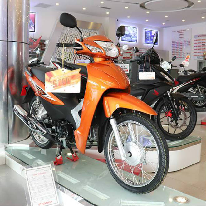 Honda Wave Alpha màu cam về đại lý, khuyến mãi nửa triệu đồng - 2