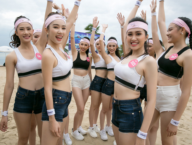 Thí sinh Hoa hậu Việt Nam khỏe khoắn khi mặc đồ thể thao - 7