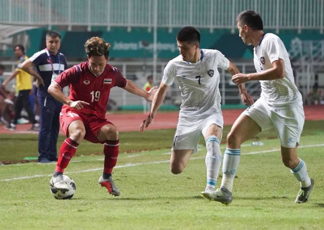 Bóng đá ASIAD, U23 Thái Lan - U23 Uzbekistan: Đòn đau sững sờ, ngàn cân treo sợi tóc - 1