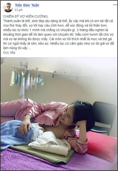Gọi vợ mới sinh là "chiến sĩ kiên cường", tâm sự của chồng gây bão - 1