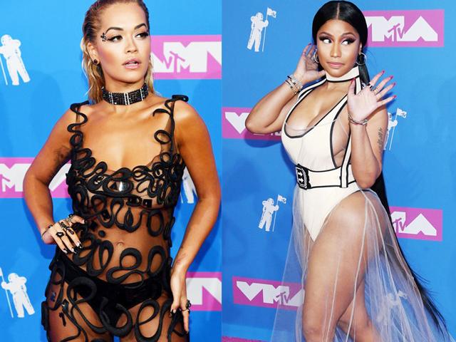 Ca nhạc - MTV - Choáng với váy áo "mặc như không" của mỹ nhân thảm đỏ MTV 2018