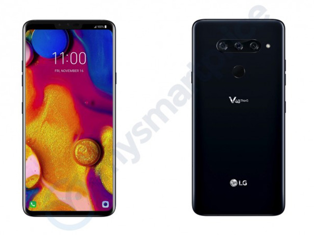 LG V40 ThinQ rò rỉ ảnh báo chí, trang bị 3 camera phía sau