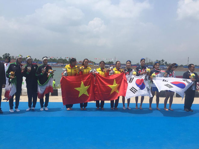 Rowing VN giành HCV ASIAD: Dầm mưa lạnh gió buốt, vượt khó giành vàng - 1