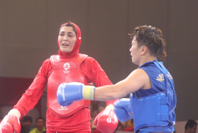 Wushu Trung Quốc càn quét HCV ASIAD, nữ võ sỹ Iran bật khóc - 5