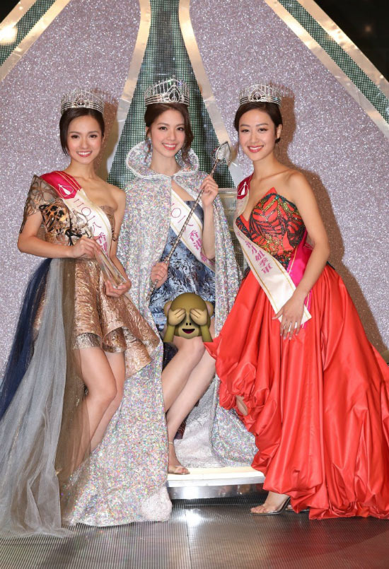 Hoa hậu Hồng Kông 2018 mất điểm vì váy ngắn khi đăng quang - 3
