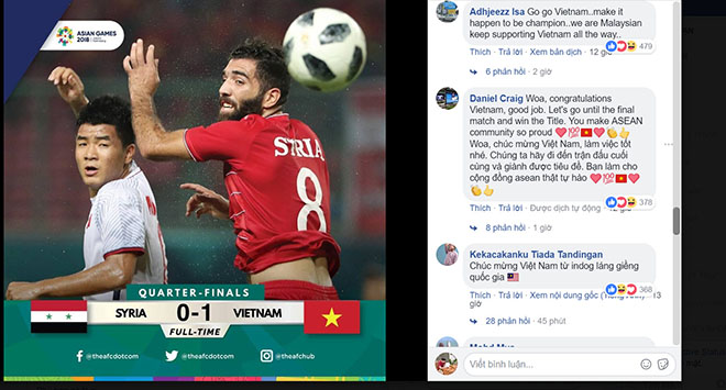 Cộng đồng mạng thế giới đồng loạt chúc mừng chiến thắng của U23 Việt Nam - 1
