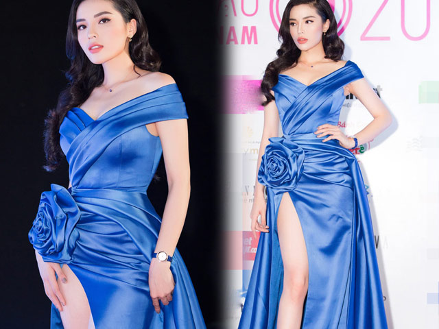 Người mẫu - Hoa hậu - Kỳ Duyên khéo léo ứng phó váy xẻ quá cao