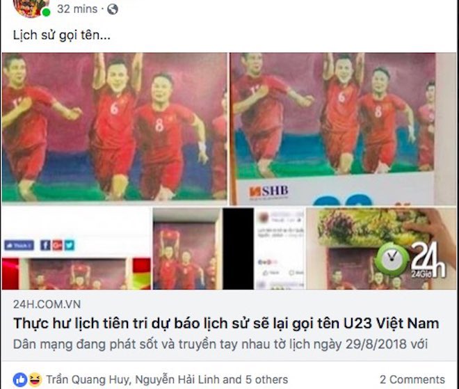 U23 Việt Nam đấu U23 Hàn Quốc: Facebook tại VN nhuộm sắc đỏ - 1