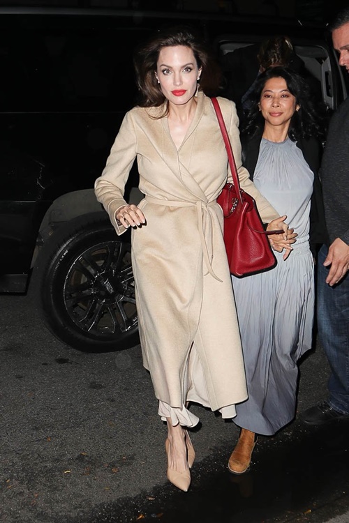 Học Angelina Jolie cách mặc màu nude sang trọng - 7