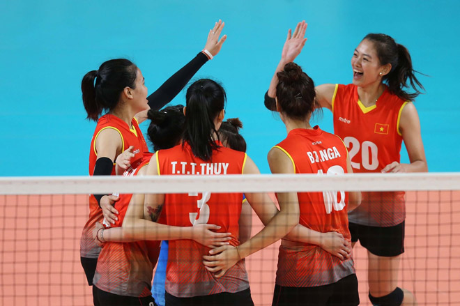 Bóng chuyền nữ VN &#34;đòi nợ&#34; Indonesia ở ASIAD: Dàn chân dài vỡ òa cảm xúc - 10