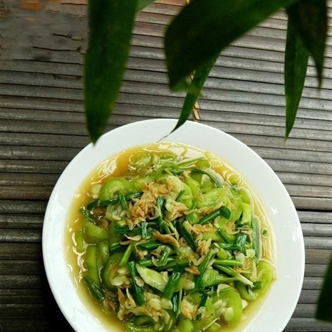 Mướp hương xào tép cho bữa tối thơm phức - 5