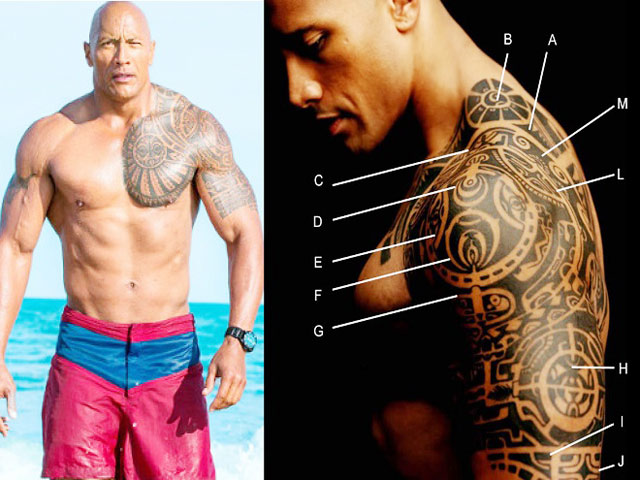 Bí mật hình xăm tuyệt vời của ”nam thần cơ bắp” The Rock