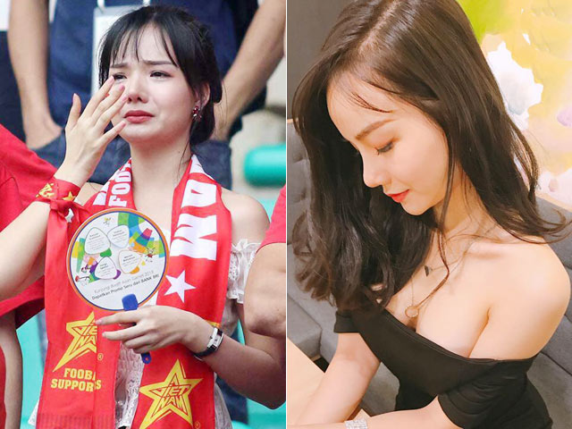 Bạn trẻ - Cuộc sống - Nữ CĐV xinh đẹp lại "gây bão" khi xuất hiện trên sóng truyền hình Hàn Quốc