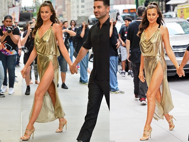 Những lần Irina Shayk mặc đầm xẻ cao suýt hớ hênh