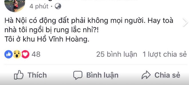 Dân mạng hoang mang chia sẻ thông tin động đất ở Hà Nội - 4