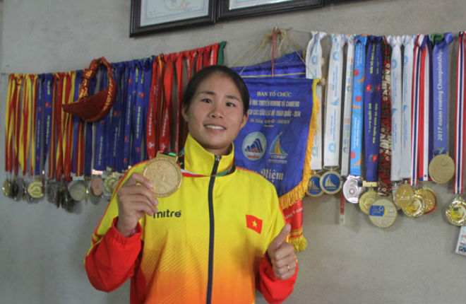 Nghị lực “thép” của cô gái vàng ASIAD 2018 - 1