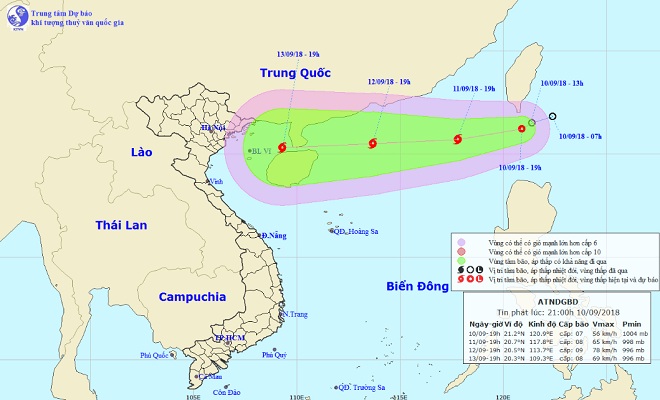 Thông tin mới về siêu bão MANGKHUT và áp thấp nhiệt đới gần Biển Đông - 1