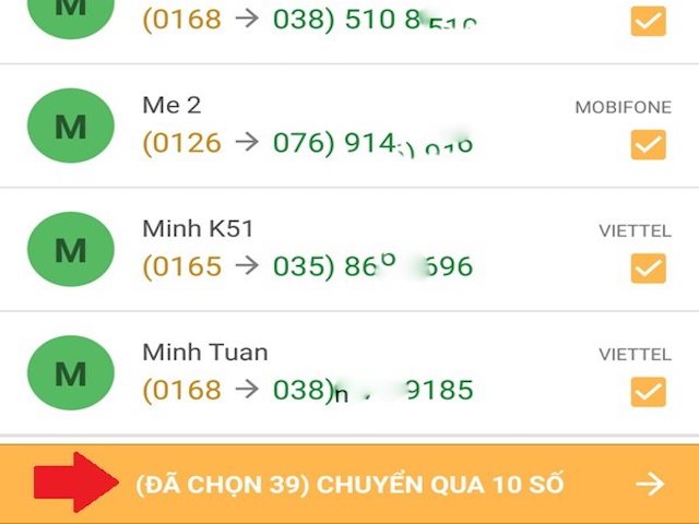 Công nghệ thông tin - Hướng dẫn đổi đầu số 11 số về 10 số trong danh bạ điện thoại