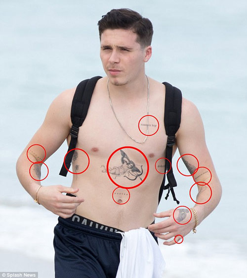 Quý tử nhà Beckham lộ chi tiết hình xăm thiên thần "sao chép" của bố - 5