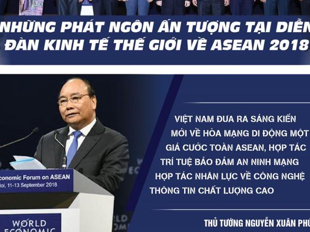 Kinh doanh - Những phát ngôn ấn tượng tại Diễn đàn Kinh tế thế giới về ASEAN 2018