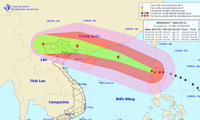 Siêu bão MANGKHUT giật trên cấp 17, chính thức vào Biển Đông - 1