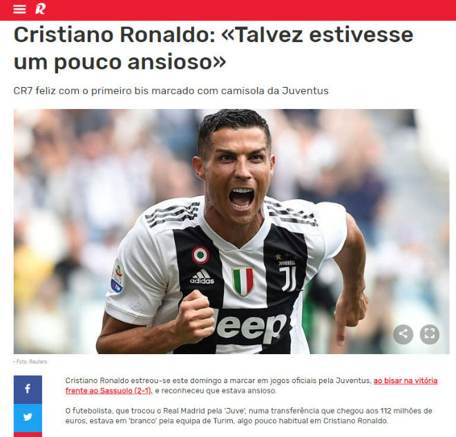 Ronaldo lập cú đúp &#34;giải khát&#34;: Báo Bồ Đào Nha tuyên bố &#34;Nhà vua trở lại&#34; - 3