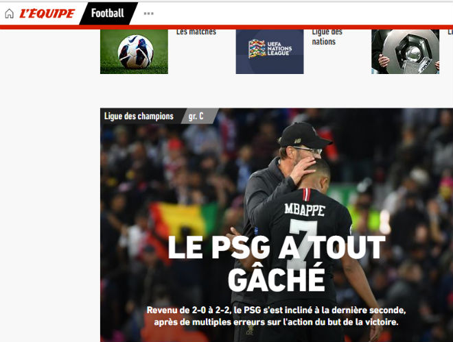 Nghẹt thở Liverpool - PSG: Báo chí chê Salah tệ nhất, PSG thua không phục - 6