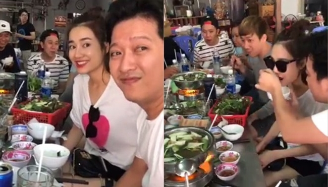 Trường Giang luôn khẳng định vị trí của Nhã Phương quan trọng thế nào với anh. Bất kể tham gia sự kiện lớn nhỏ hay đi ăn cùng bạn bè, Trường Giang không ngại ngần thể hiện hành động tình cảm với Nhã Phương trước bao ánh mắt ngưỡng mộ.
